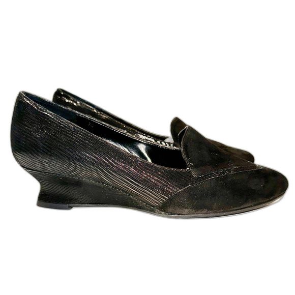 VANEL ASTYR BLACK PRINT - Women's Size 7W - Picture 1 of 10
